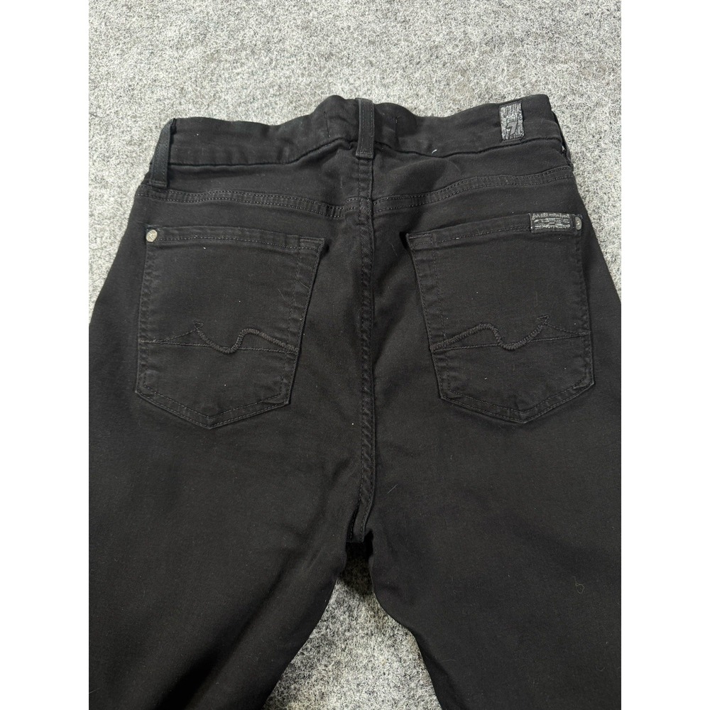 7 For All Mankind Women's Black Straight Leg Jeans Size 27 Blair - Picture 9 of 9